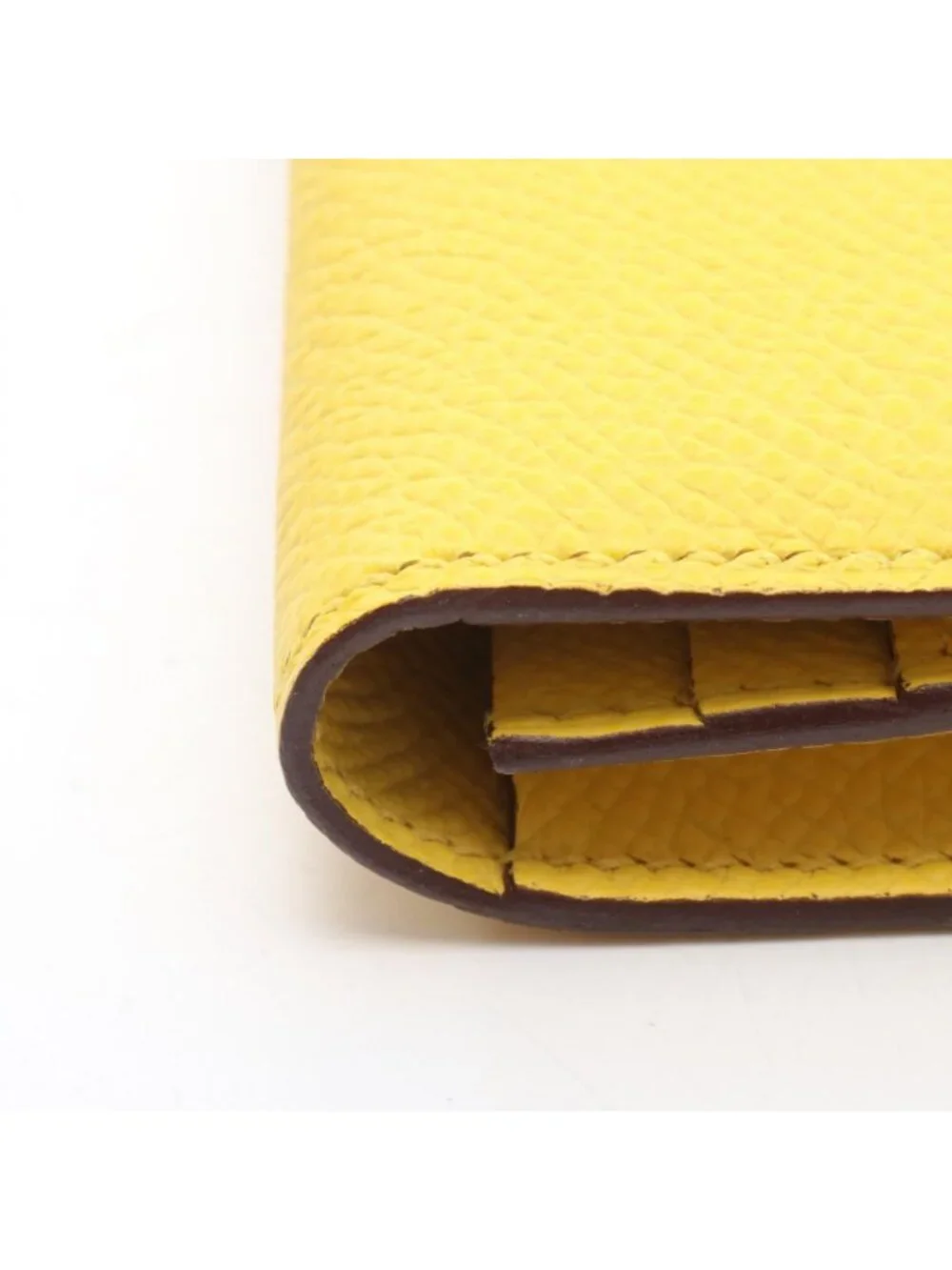 Hermes Bifold Wallet Bearn Soufflet Jaune Naple